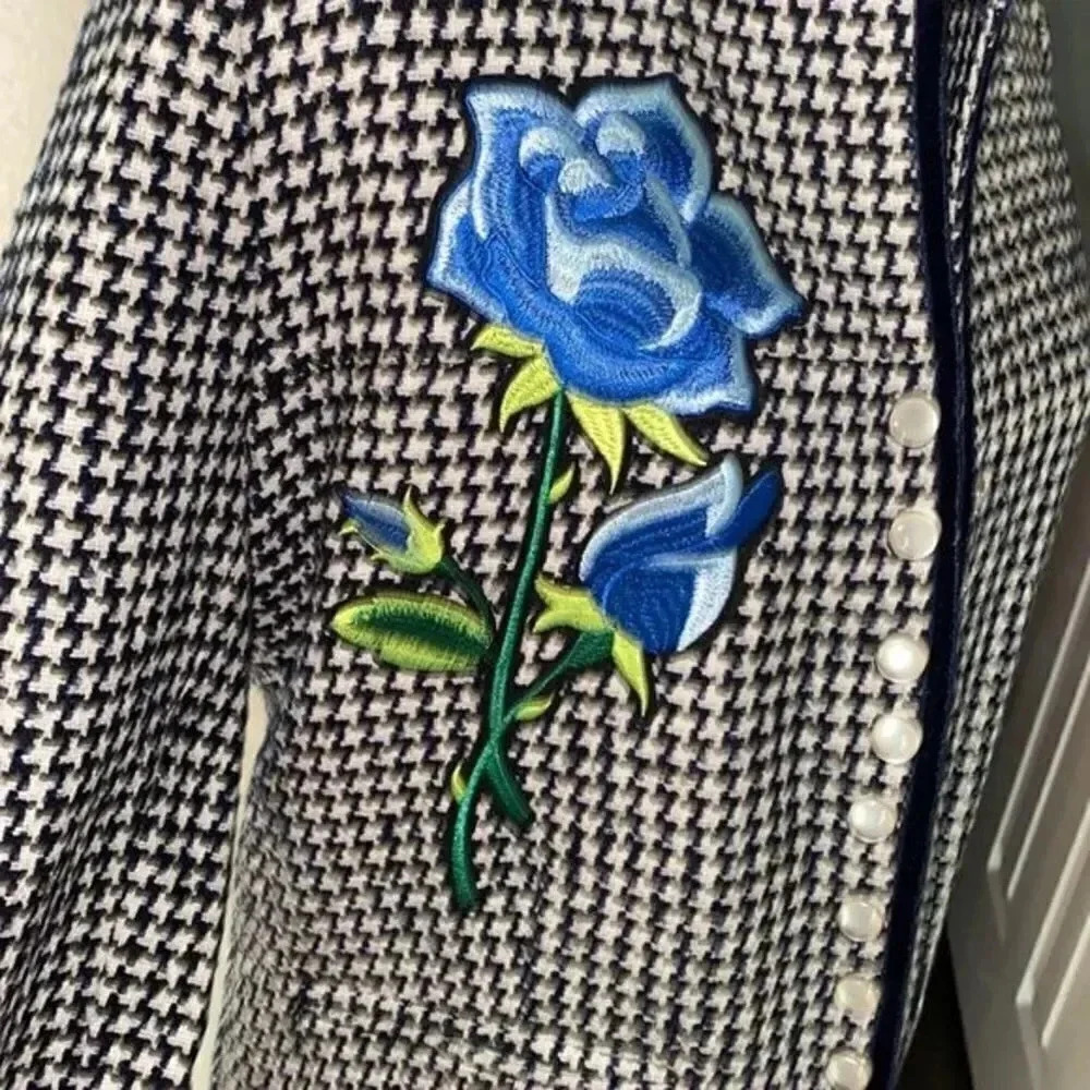 JOUR/NÉ HOUNDSTOOTH Embroidered coat - Picture 4 of 9